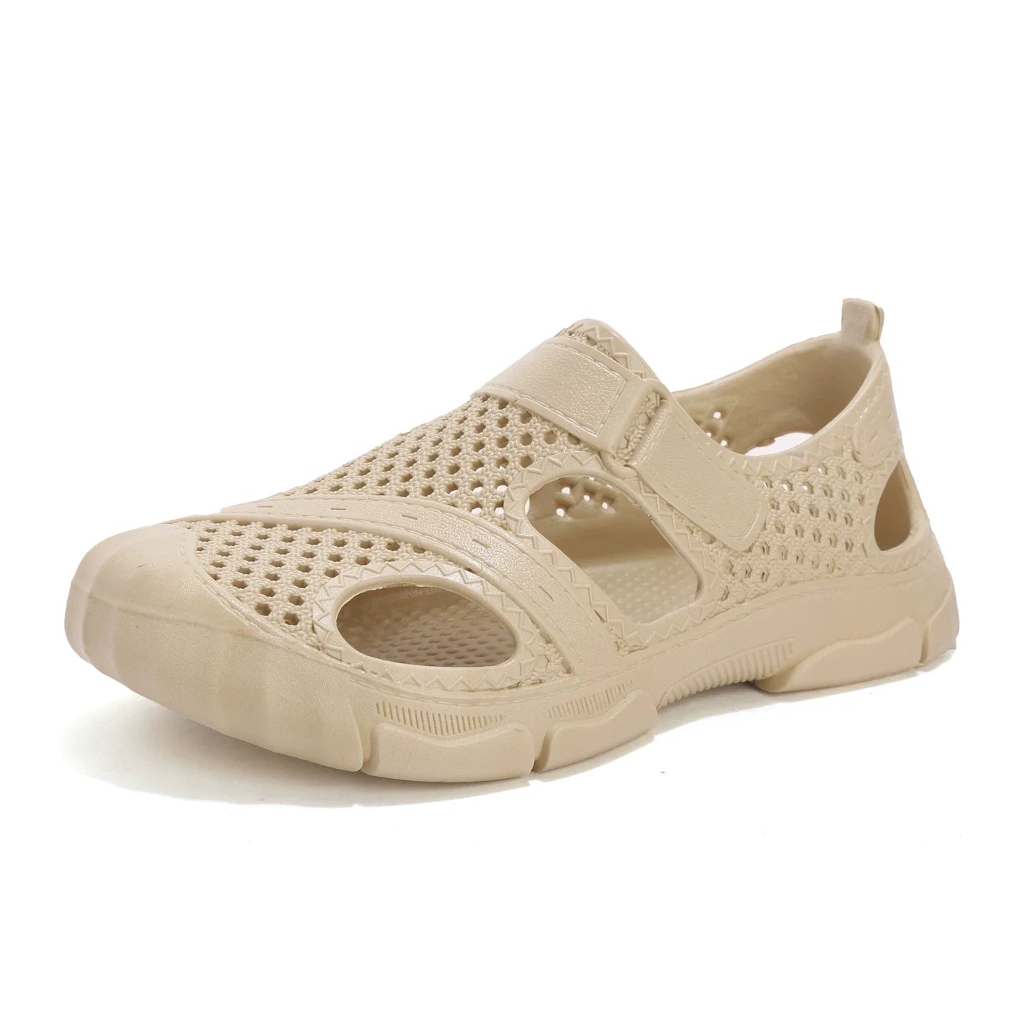 Beige Clogs Med Lukket Front Og Chunky Sål Produktvisning — Nordleva
