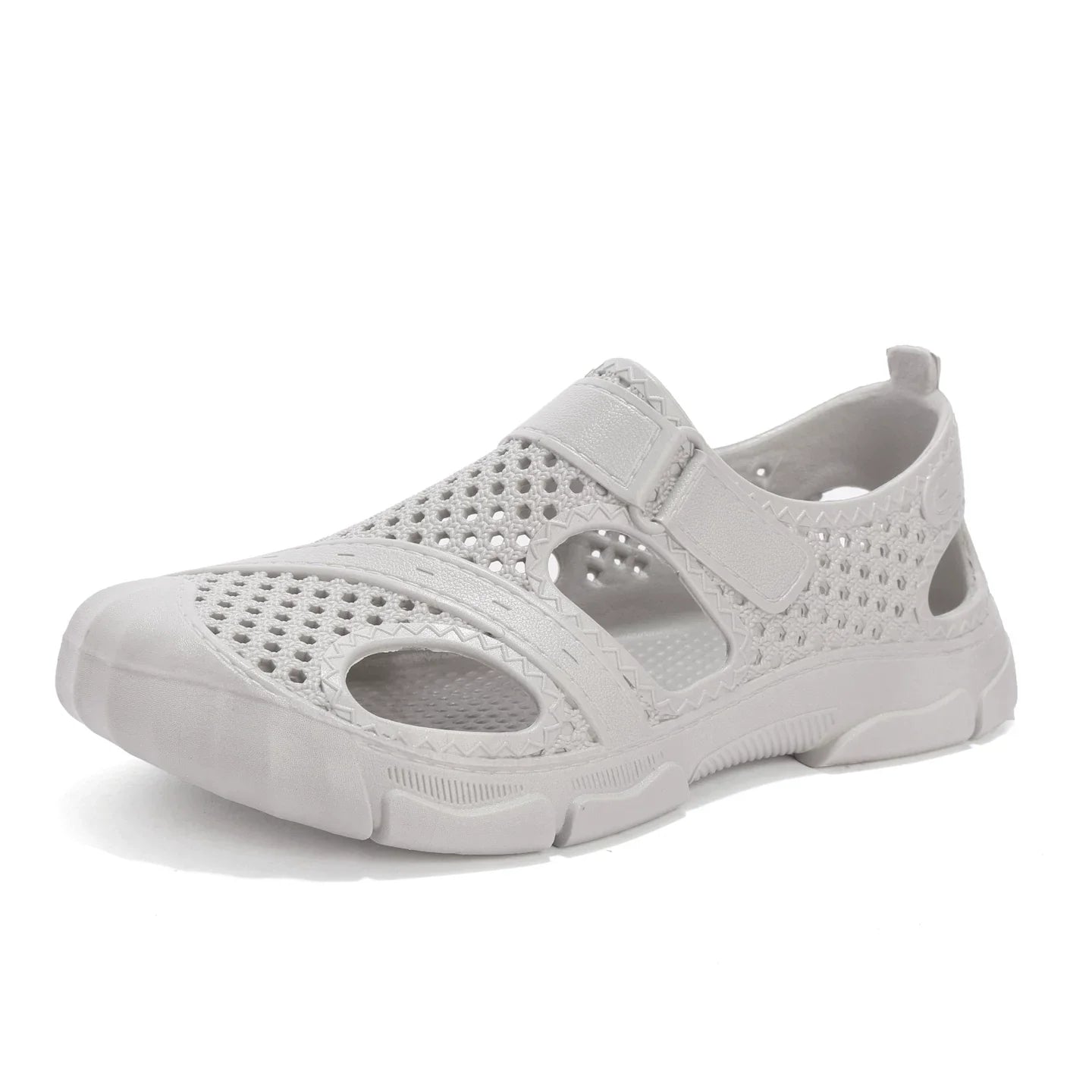 Hvid Clogs Med Justerbar Velcro-Rem Produktvisning — Nordleva