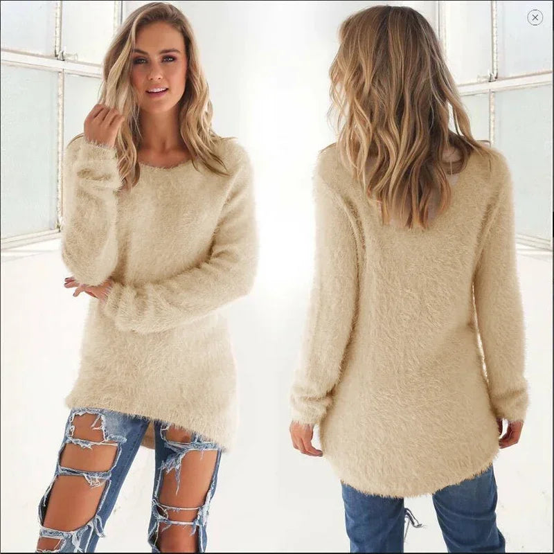 Fuzzy Lang Tunikasweater