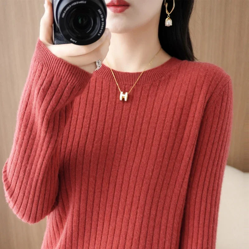 Ribstrikket Pullover