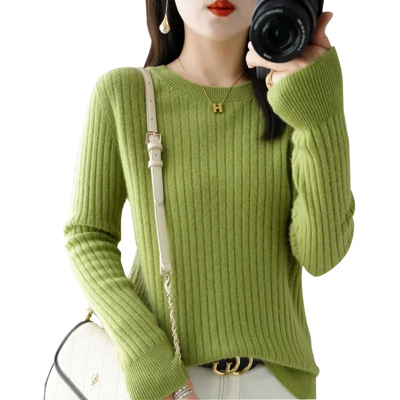 Ribstrikket Pullover