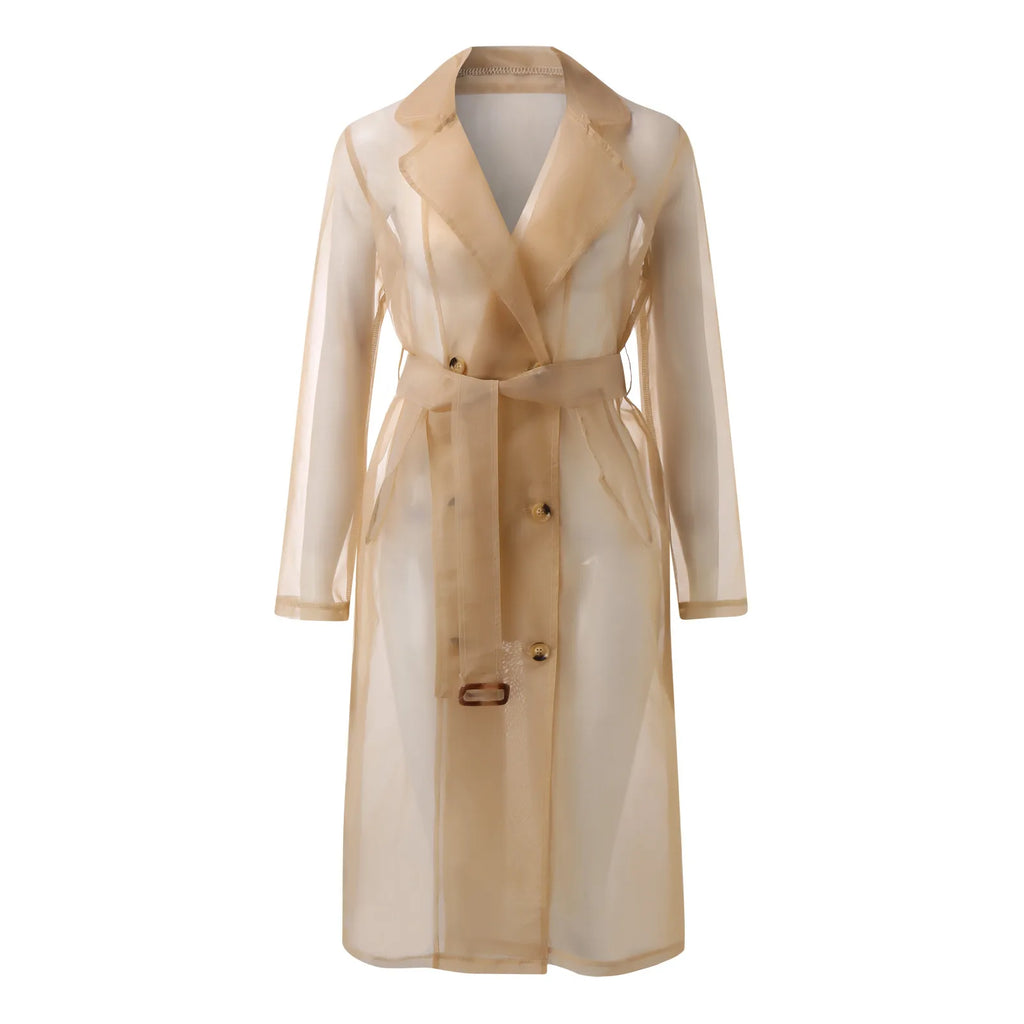 Transparent Trenchcoat i Mesh