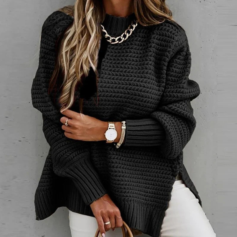 Chunky Strikbluse Med Tekstur