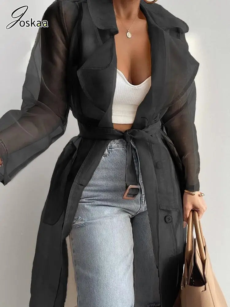Transparent Lang Trenchcoat