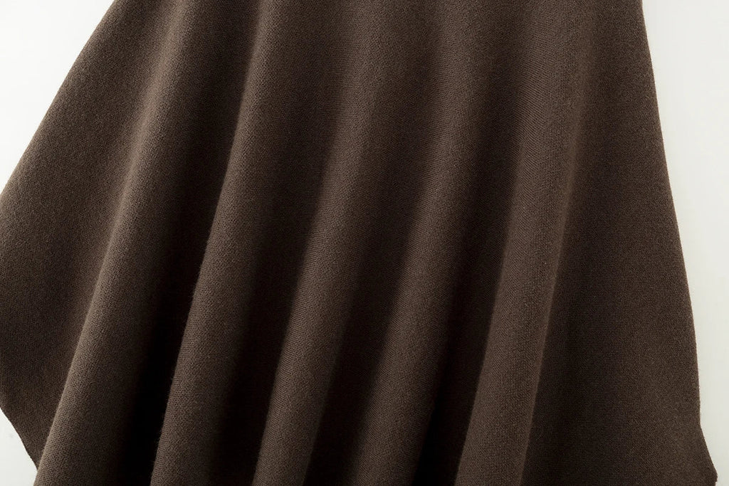 Oversized Cape-Striktrøje Med Flagermusærmer
