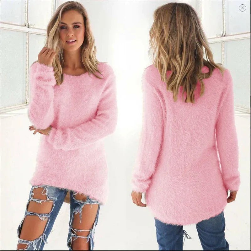 Fuzzy Lang Tunikasweater