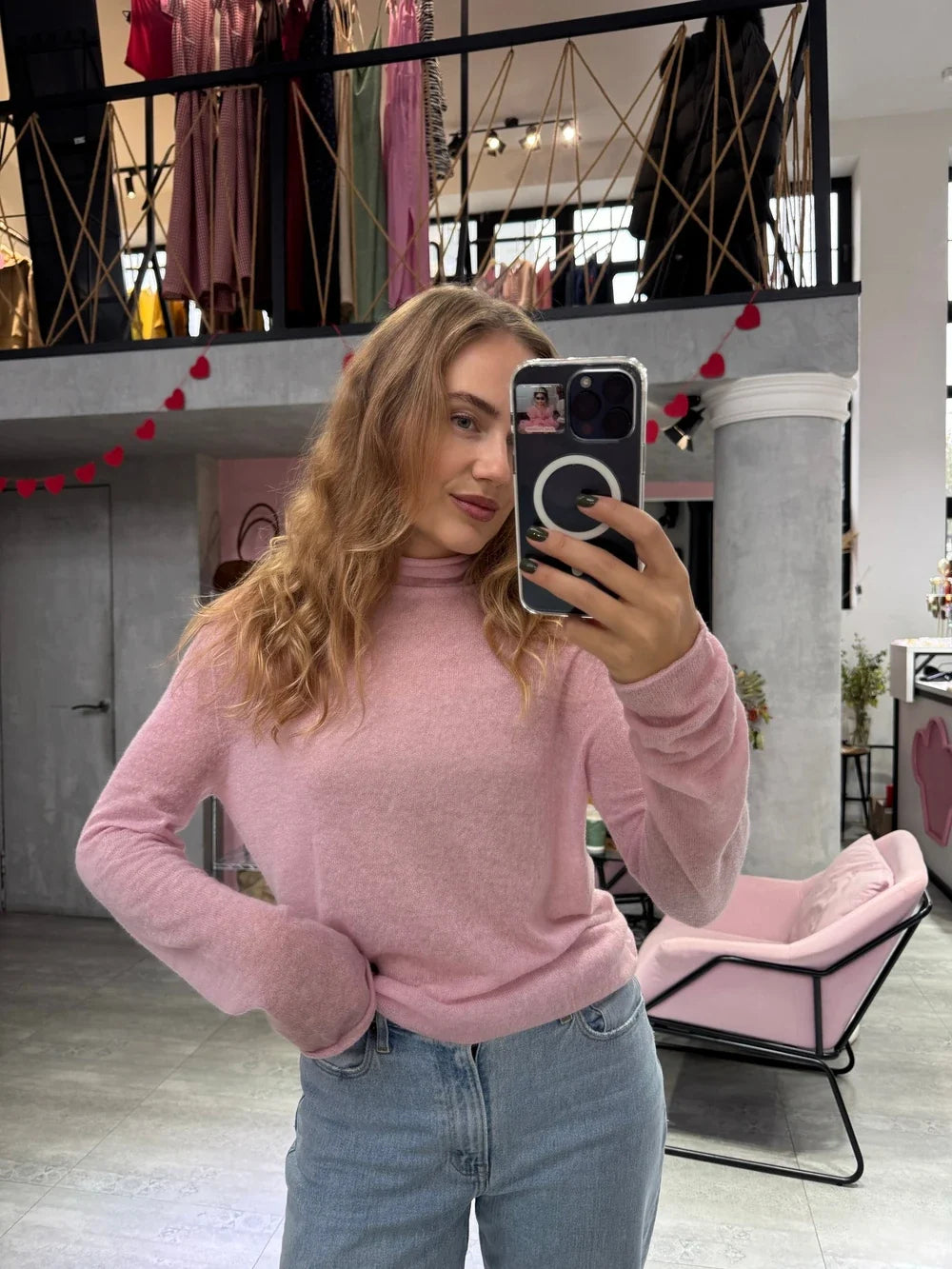Finstrikket Slimfit-Sweater