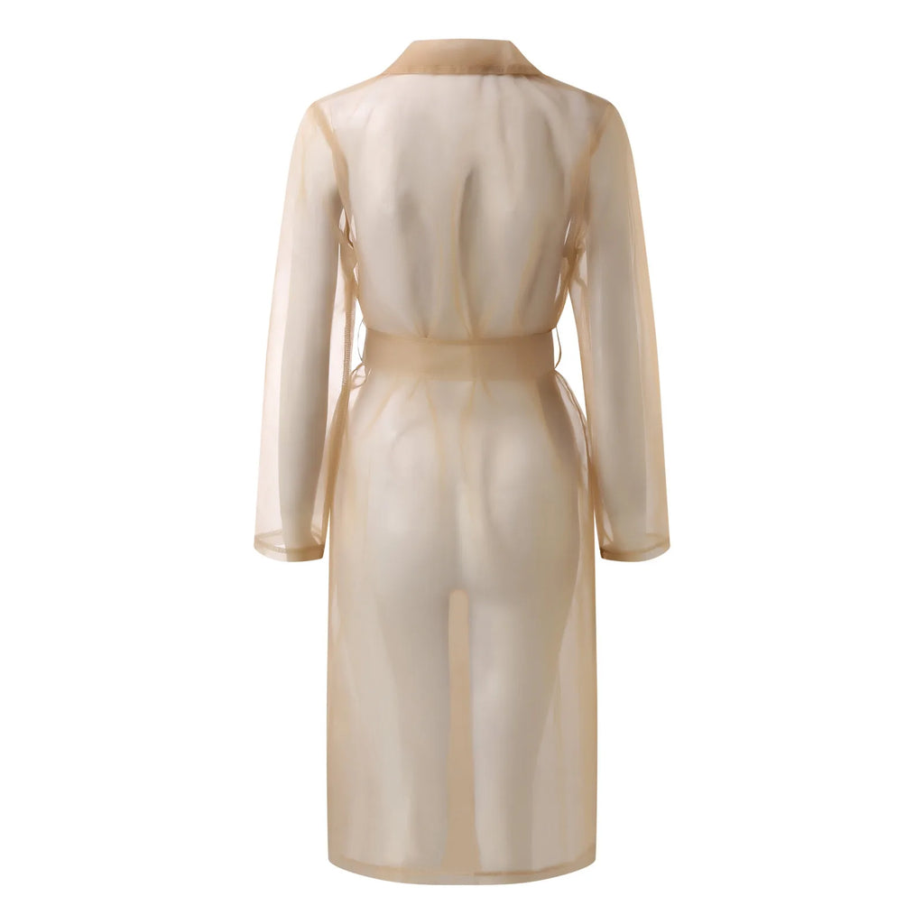 Transparent Trenchcoat i Mesh