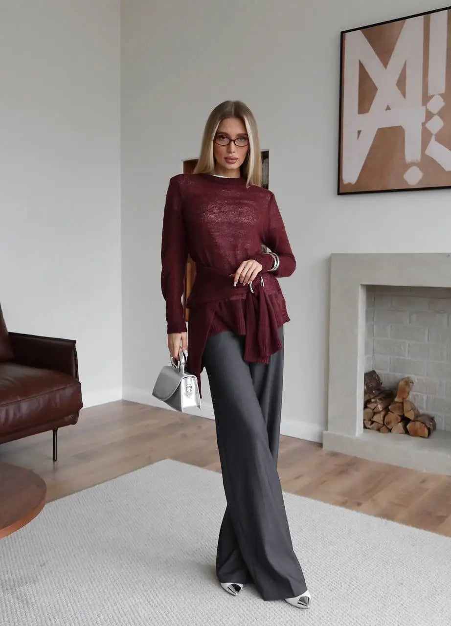 Finstrikket Slimfit-Sweater