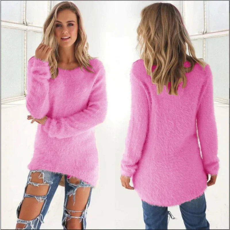 Fuzzy Lang Tunikasweater