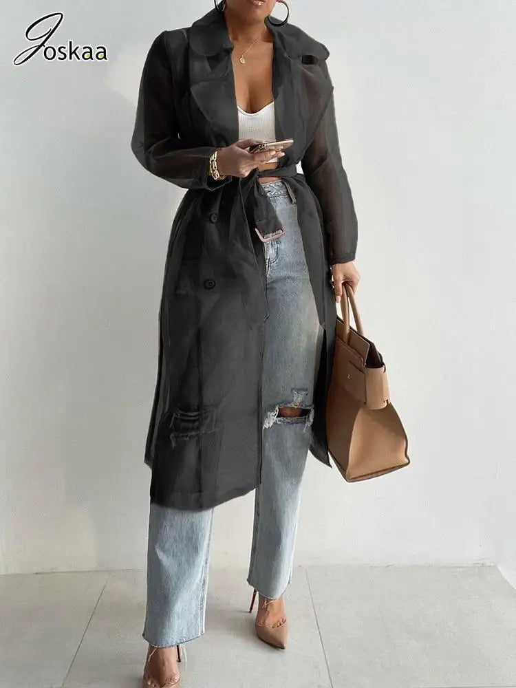 Transparent Lang Trenchcoat
