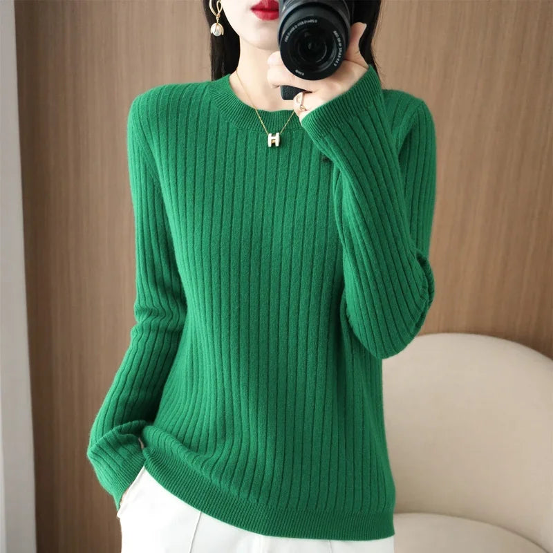 Ribstrikket Pullover