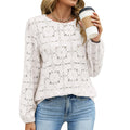 Bluse Med Blomstret Broderie Anglaise