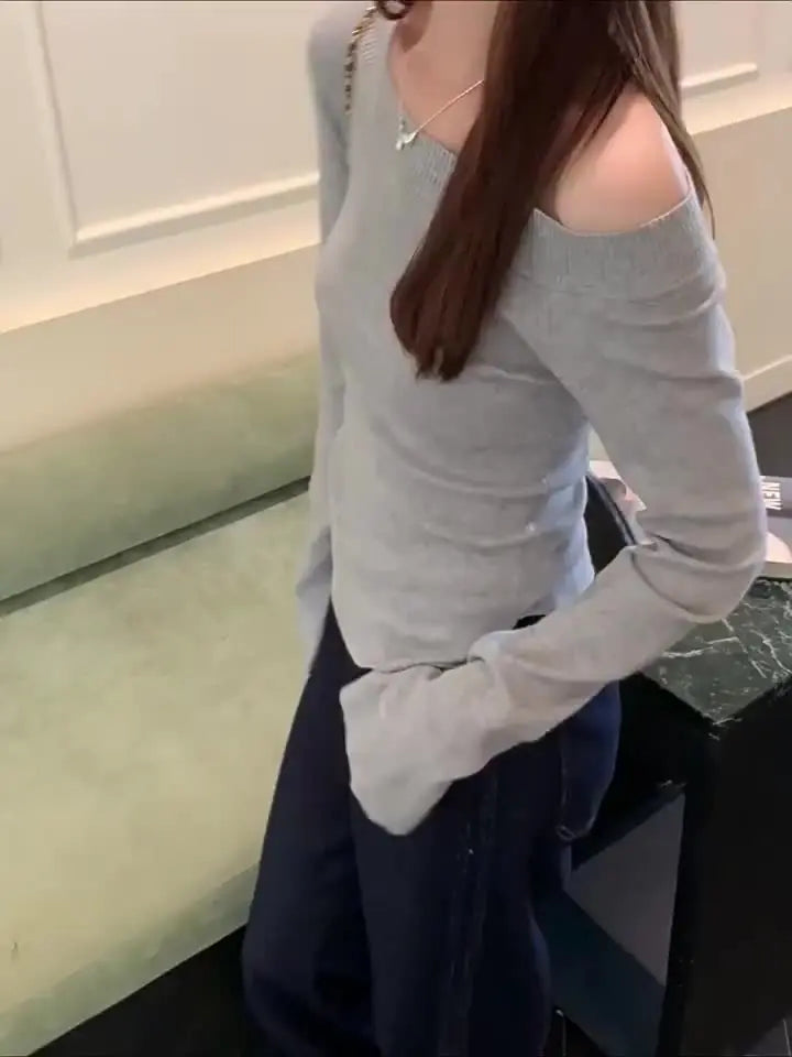 Off-Shoulder-Strikbluse
