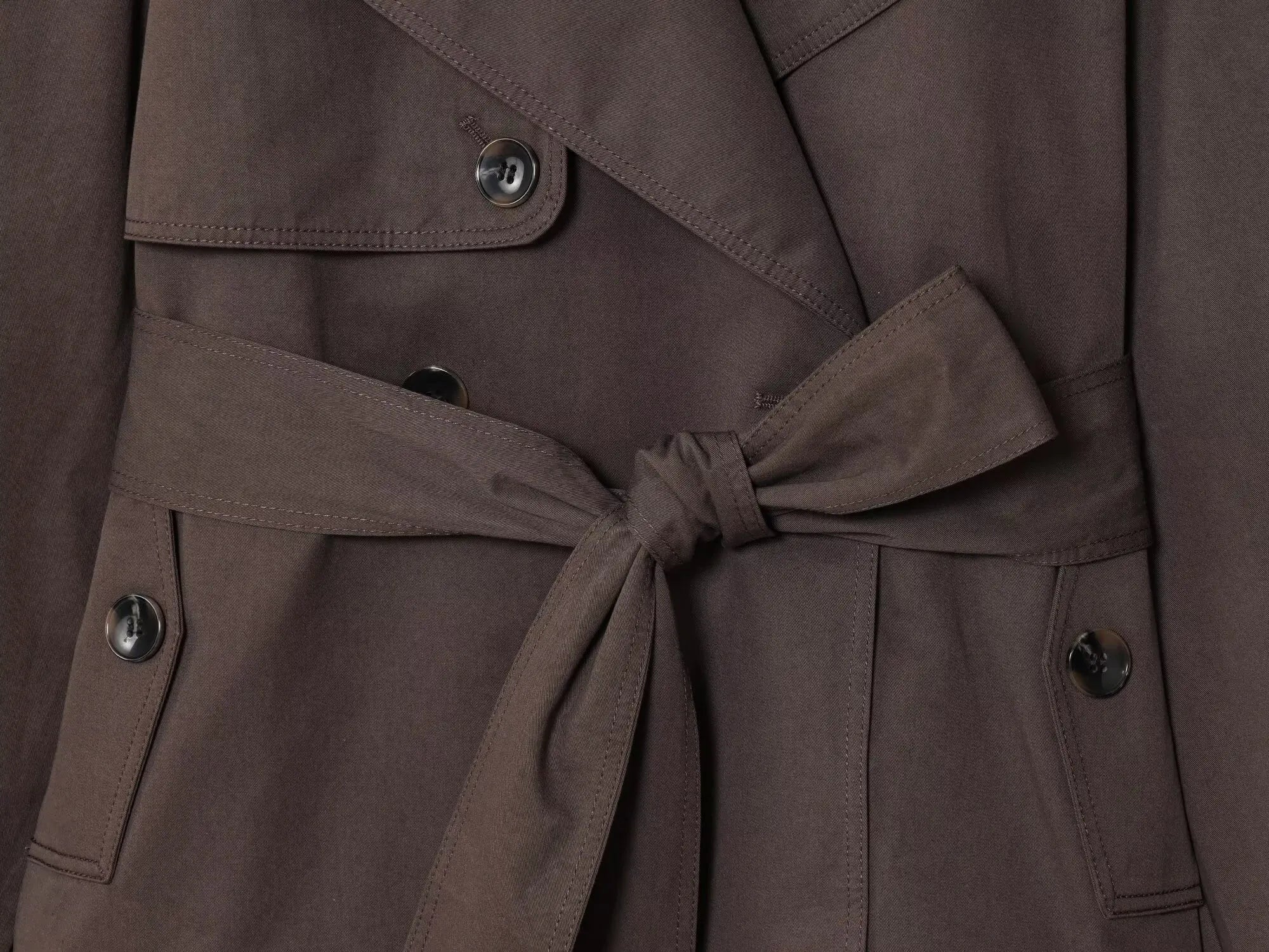 Kort Trenchcoat Med Bindebælte