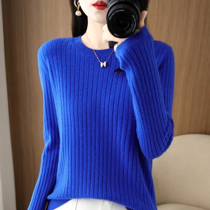 Ribstrikket Pullover