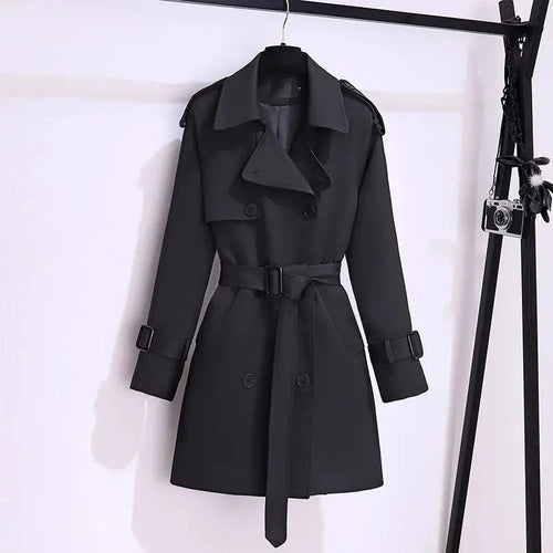 Dobbeltradet Trenchcoat Med Skulderstropper