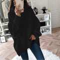Oversized Ribstrikket Rullekravesweater