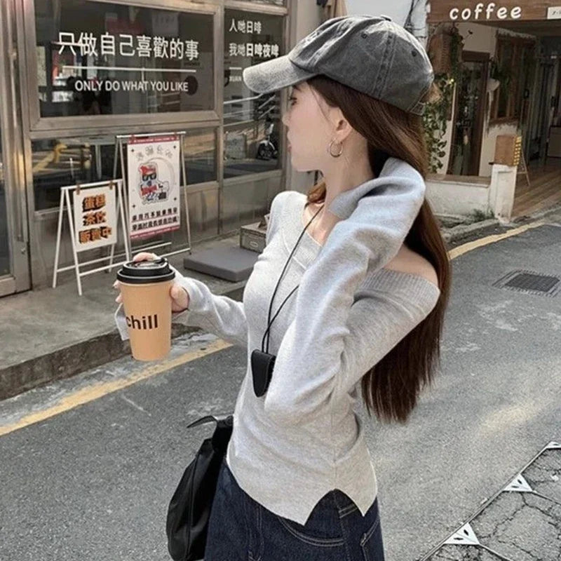 Off-Shoulder-Strikbluse