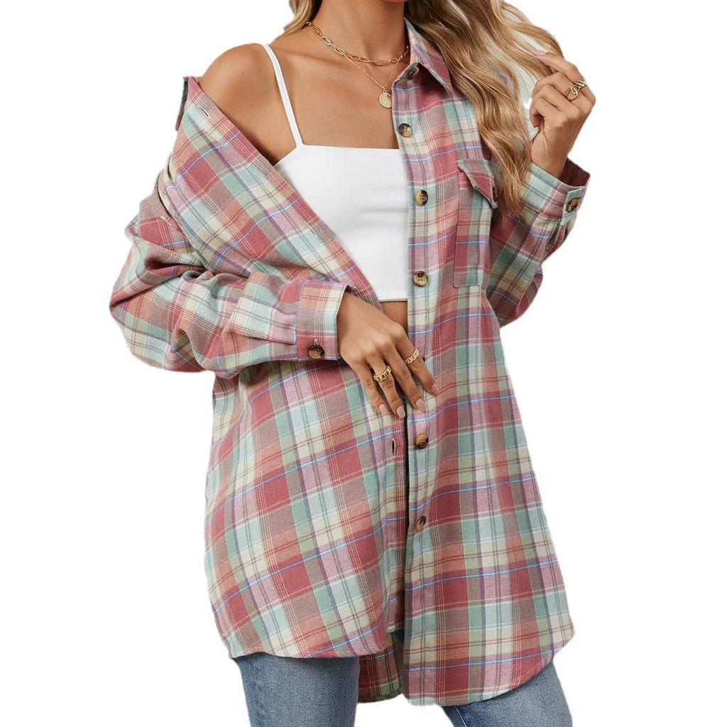 Oversized Ternet Lang Skjortejakke
