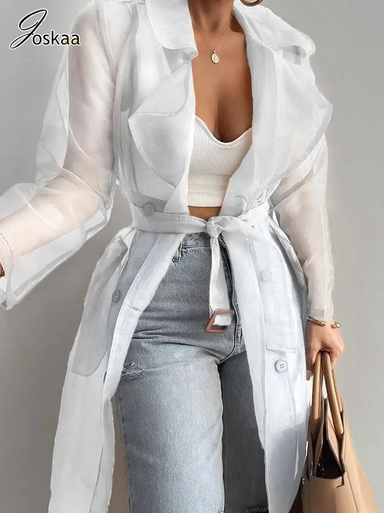 Transparent Lang Trenchcoat