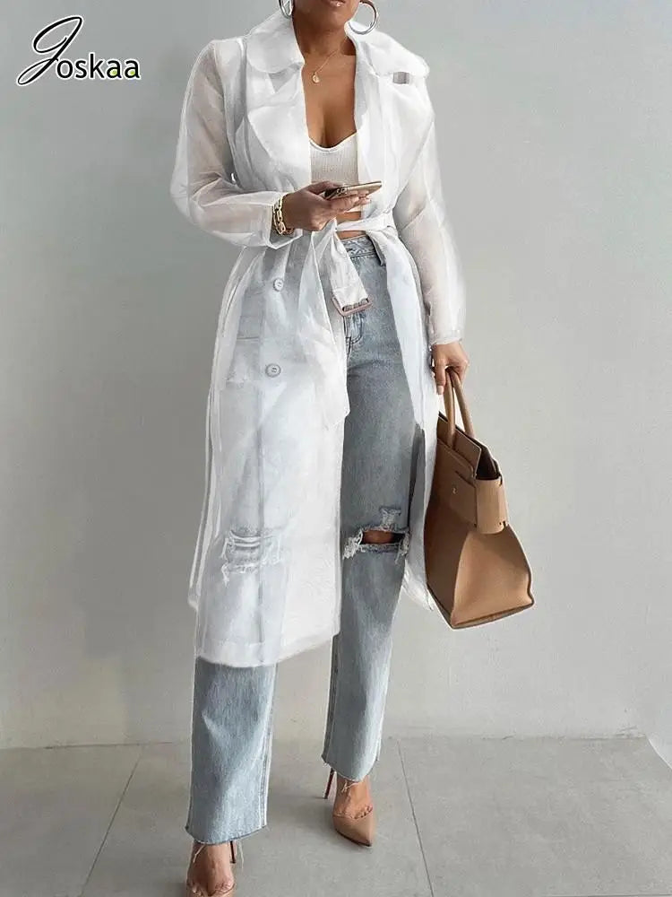 Transparent Lang Trenchcoat