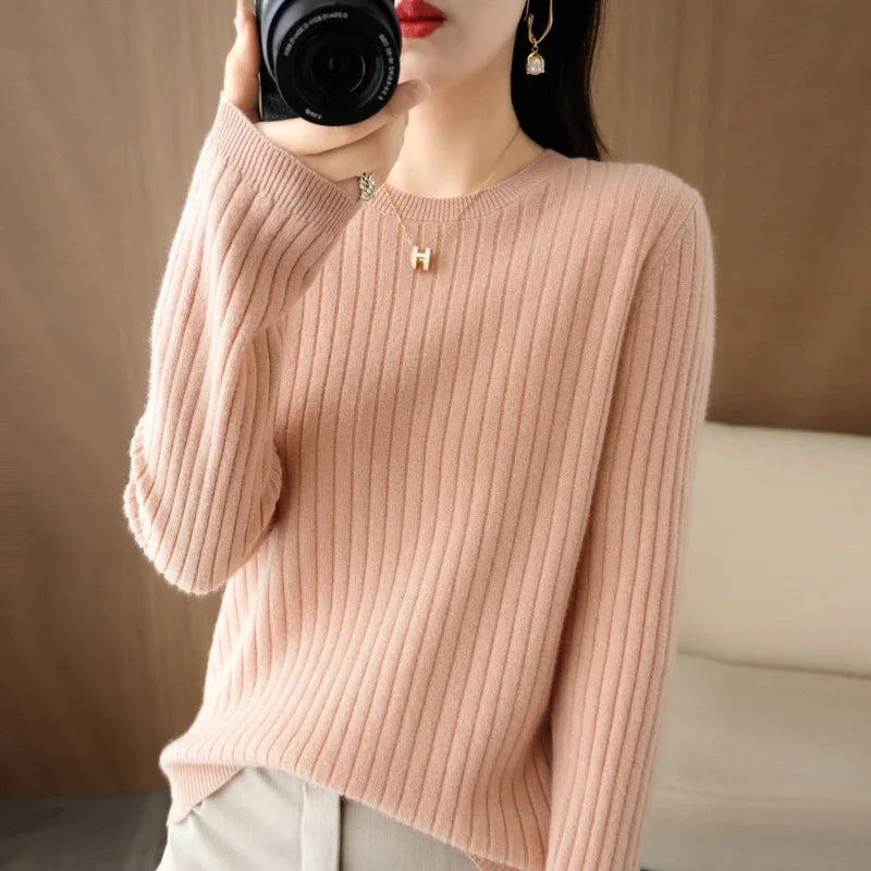 Ribstrikket Pullover