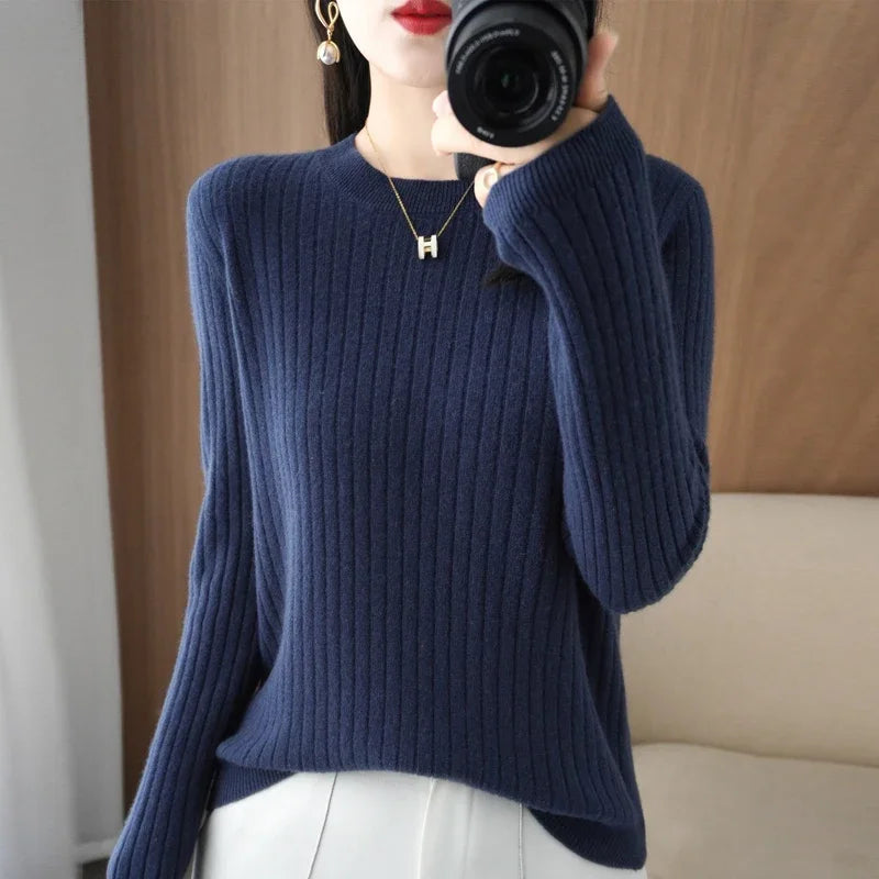 Ribstrikket Pullover