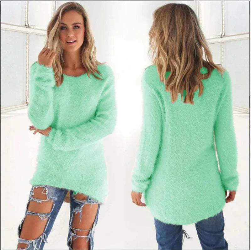 Fuzzy Lang Tunikasweater