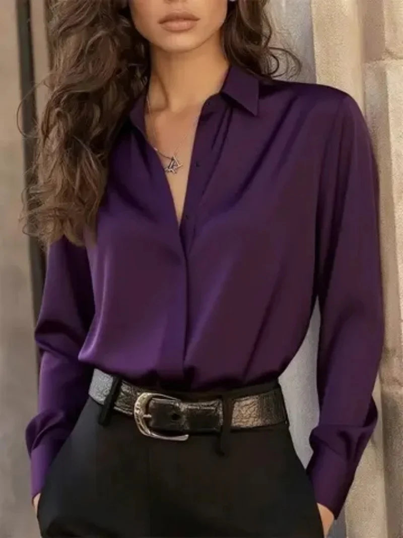 Klassisk Skjortebluse med Knaplukning