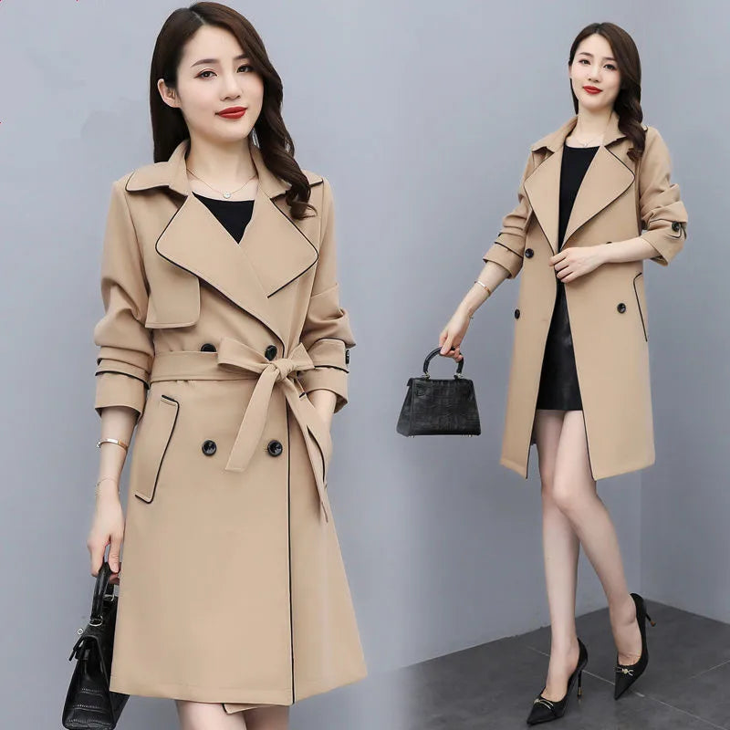 Trenchcoat Med Kontrastkanter