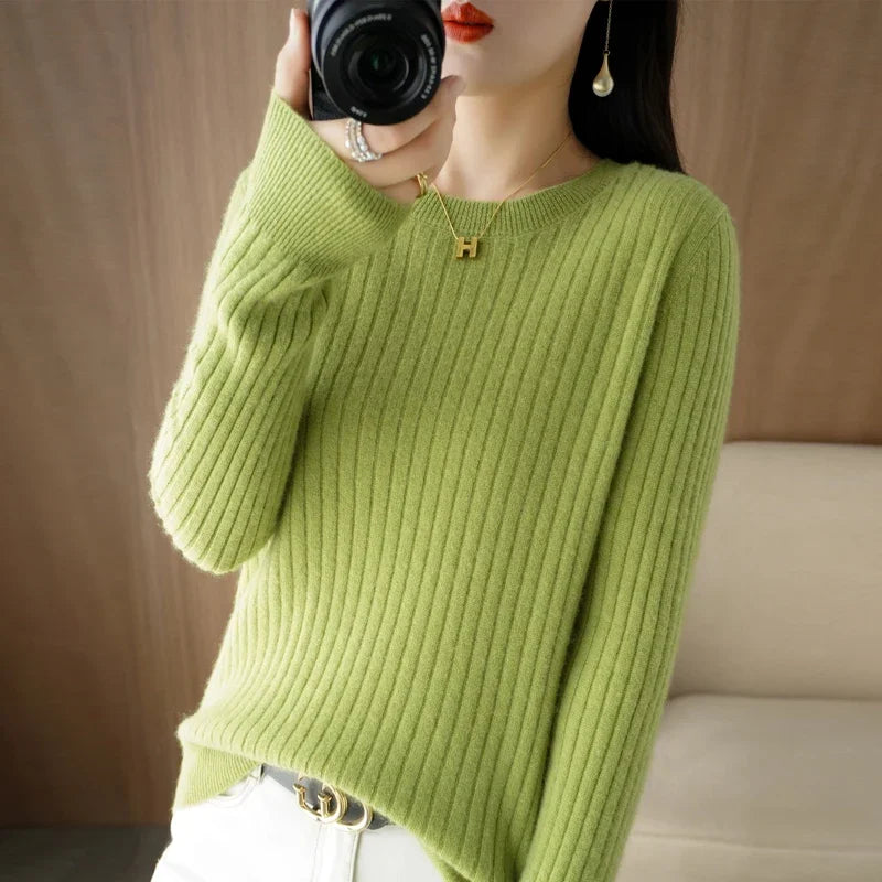 Ribstrikket Pullover