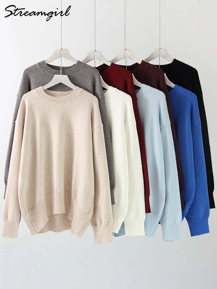 Oversized Striktrøje Med Ribkanter