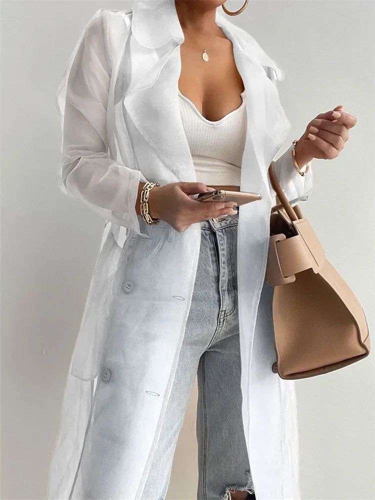 Transparent Trenchcoat Med Bælte