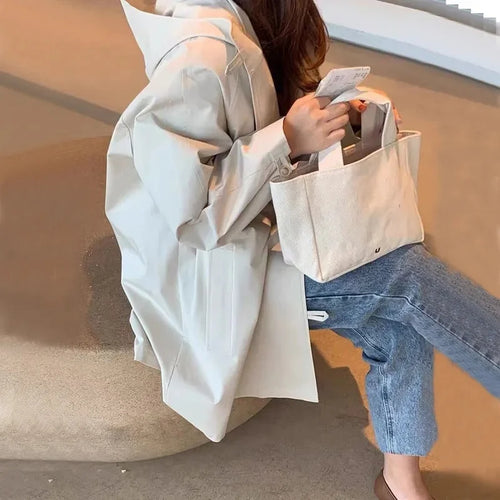 Afslappet Trenchcoat Med Hætte