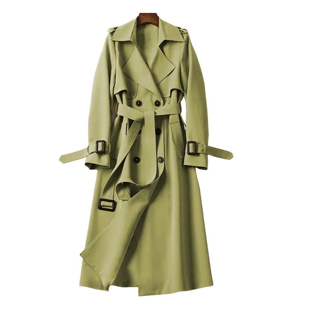 Lang Trenchcoat Med Brede Revers 2