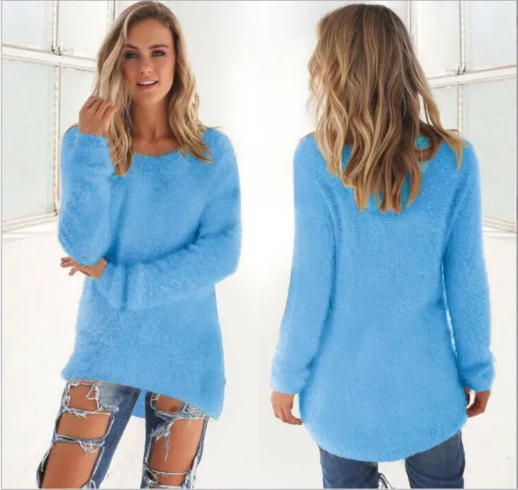 Fuzzy Lang Tunikasweater
