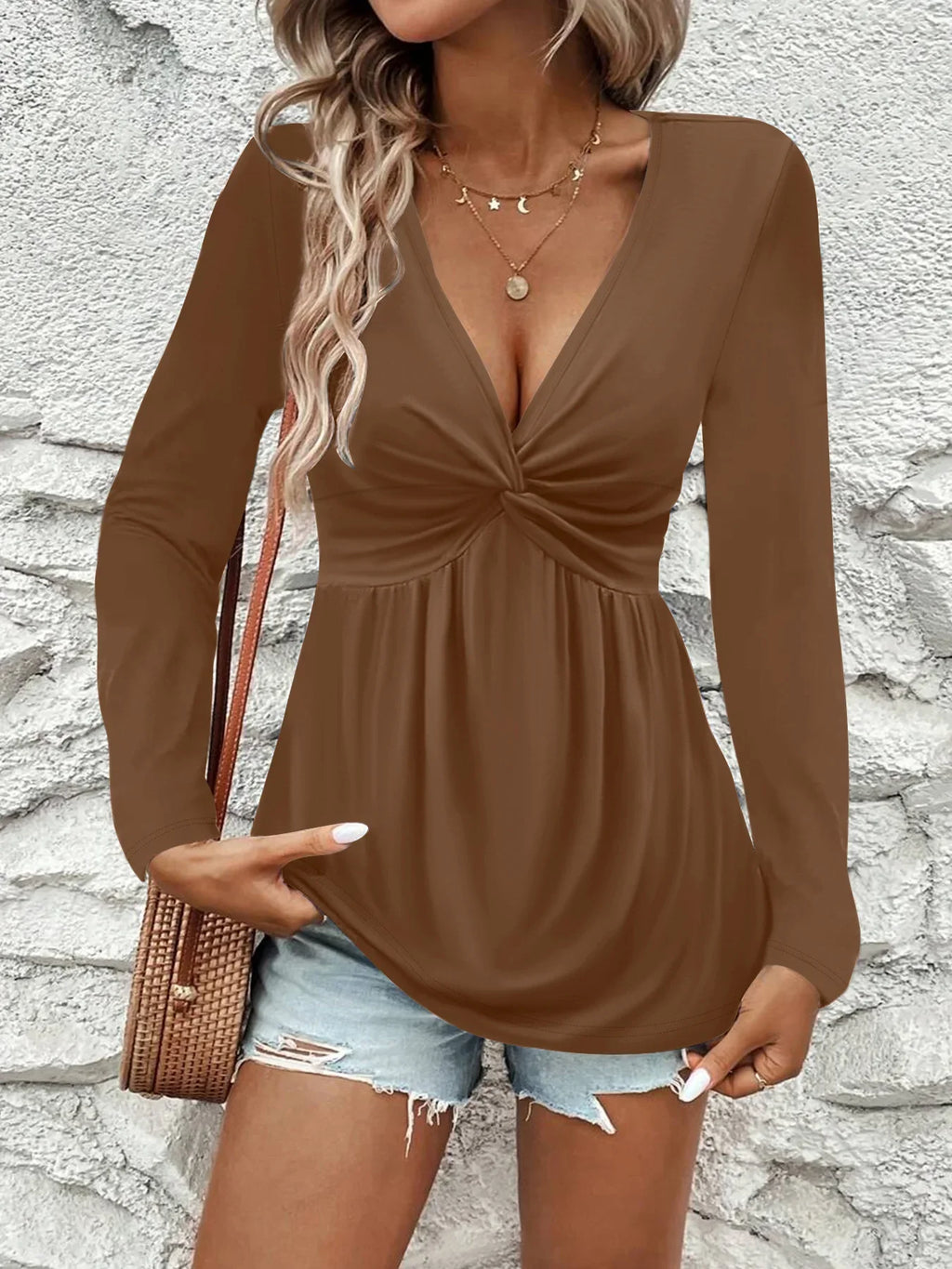 Peplum-Tunika Med Twist-Front