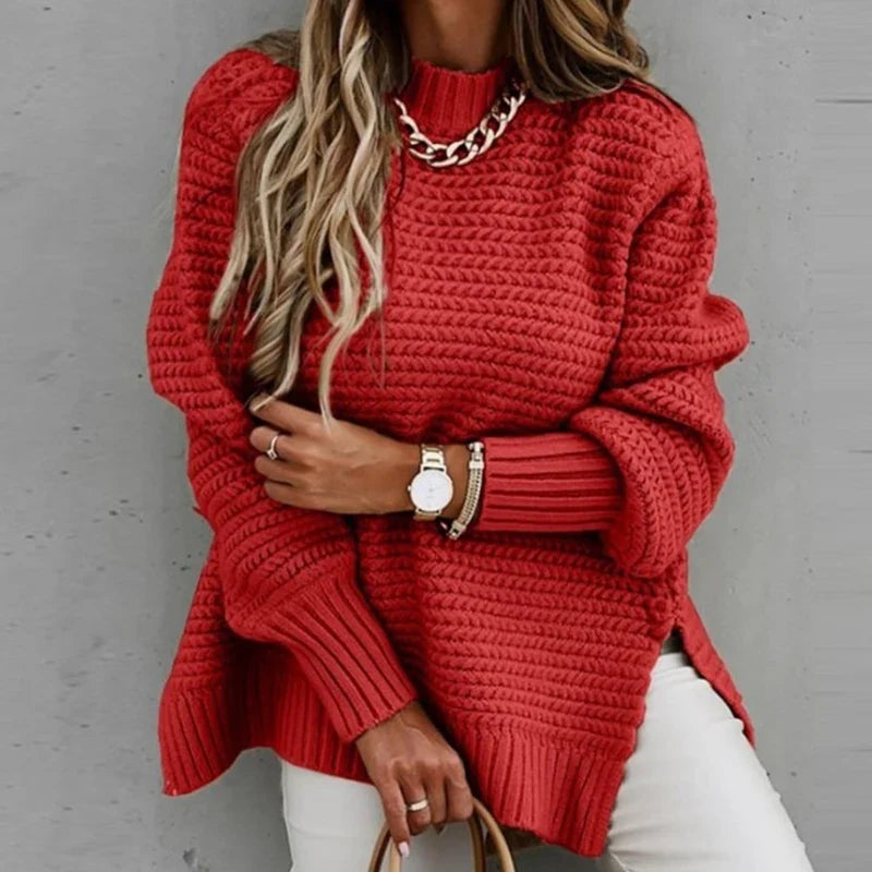Chunky Strikbluse Med Tekstur
