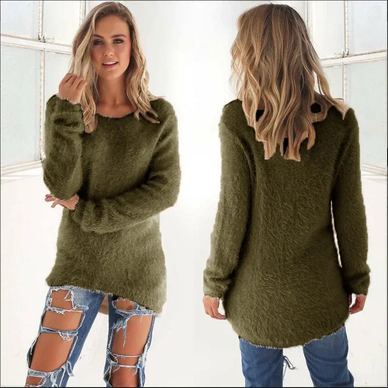 Fuzzy Lang Tunikasweater