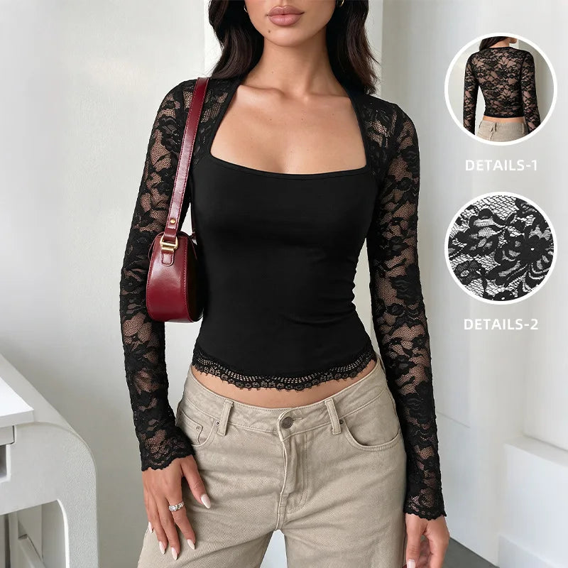 Crop Top i Blonde Med Firkantet Halsudskæring