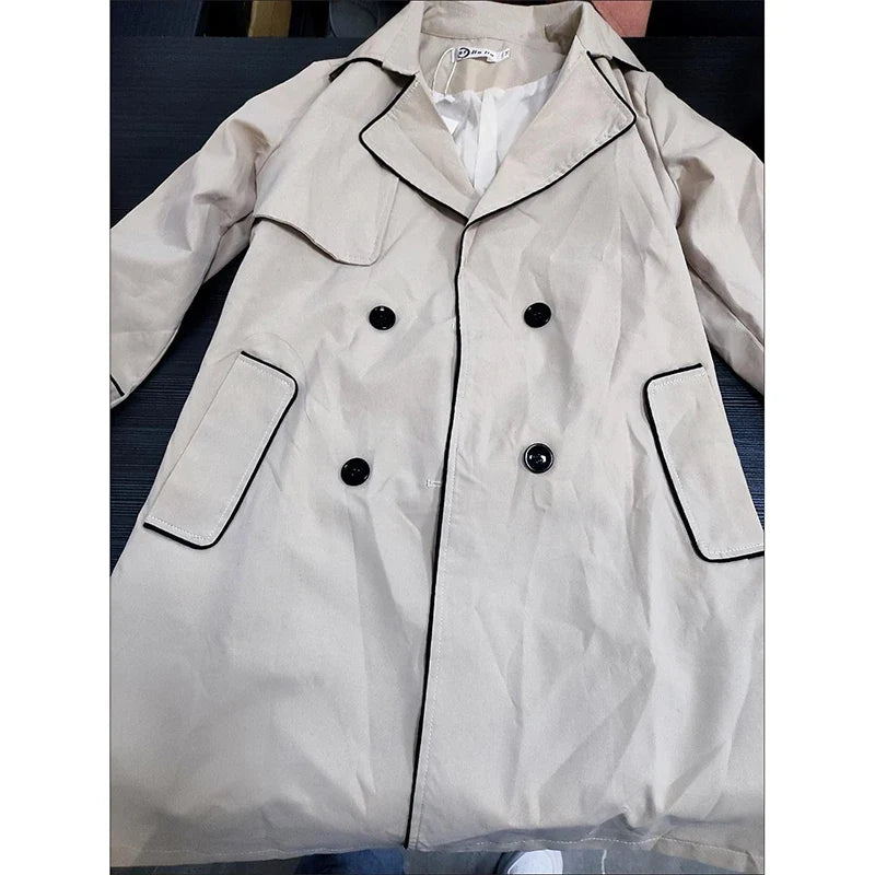 Trenchcoat Med Kontrastkanter