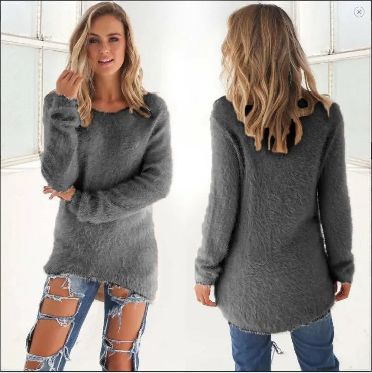 Fuzzy Lang Tunikasweater