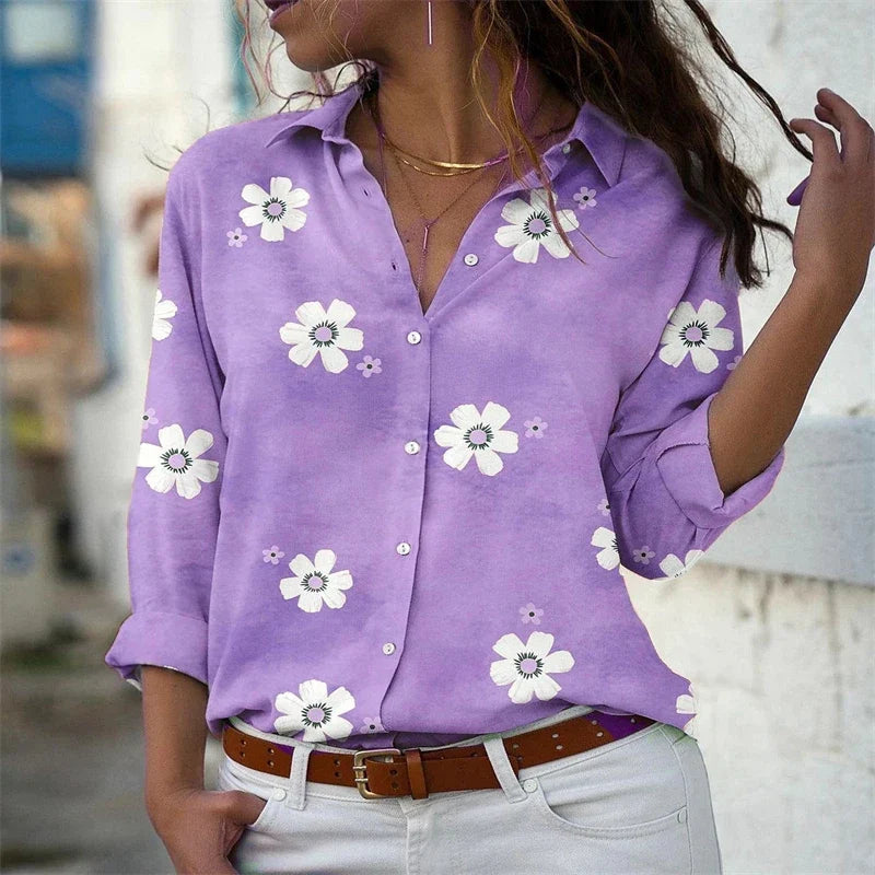 Blomstret Margueritskjorte