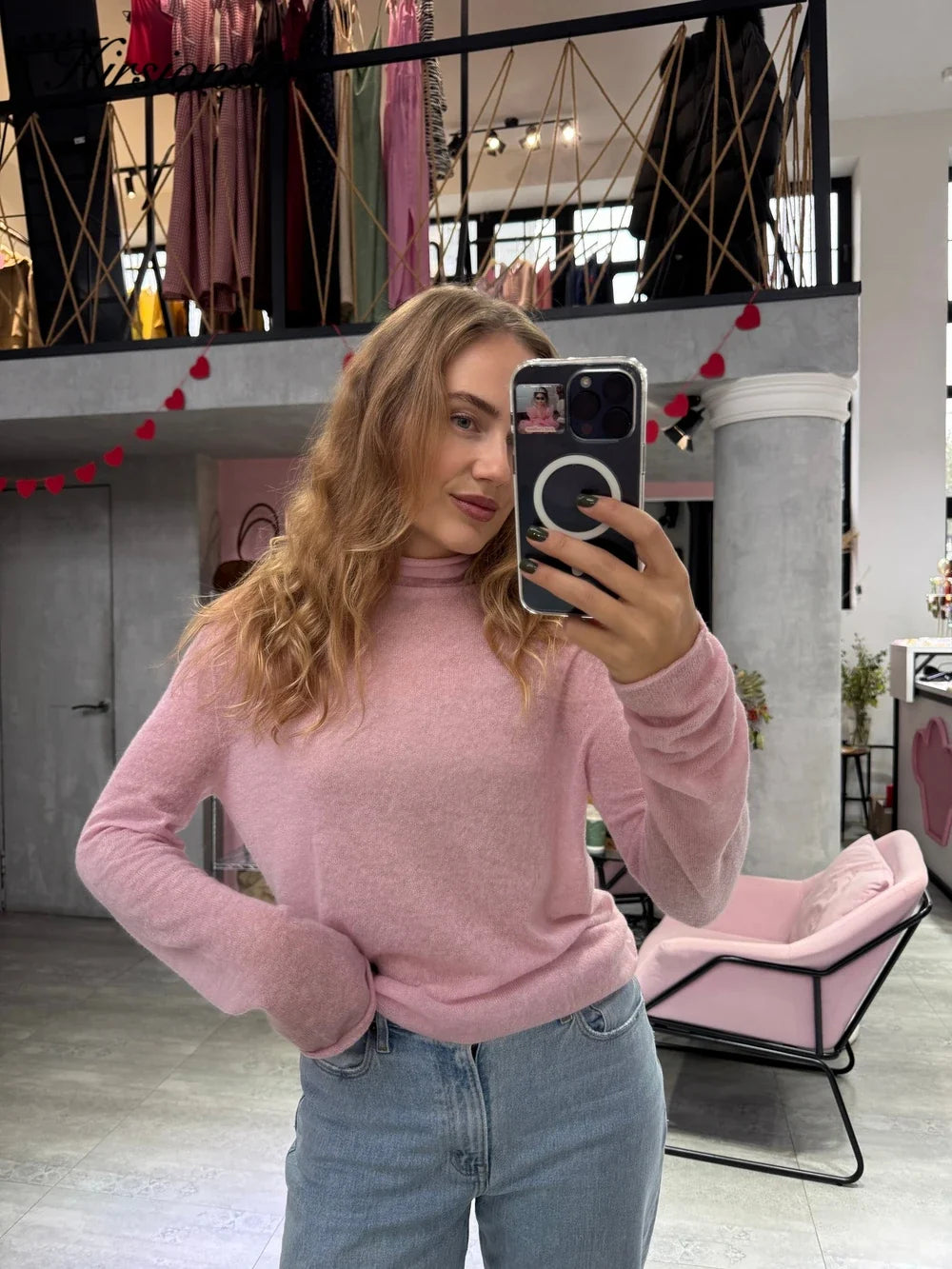Finstrikket Slimfit-Sweater