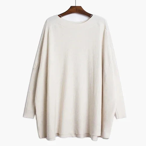 Oversized Tunika-Strik Med Flagermusærmer